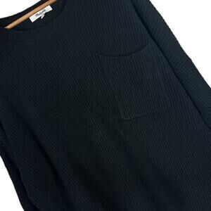 MADEWELL Women's XXL Black Thompson Pocket Pullover Cotton Blend Staple‎ Sweater